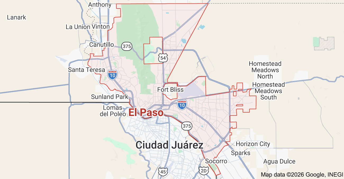El Paso area truck accident map