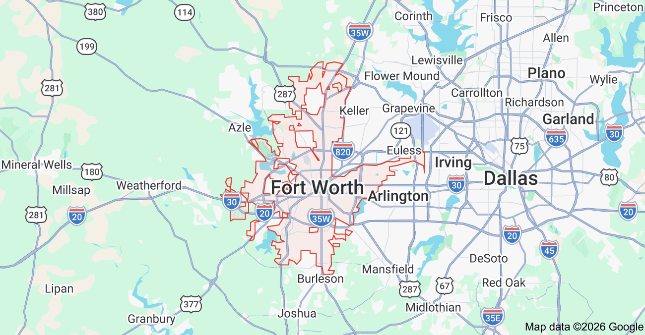Fort Worth area truck accident map