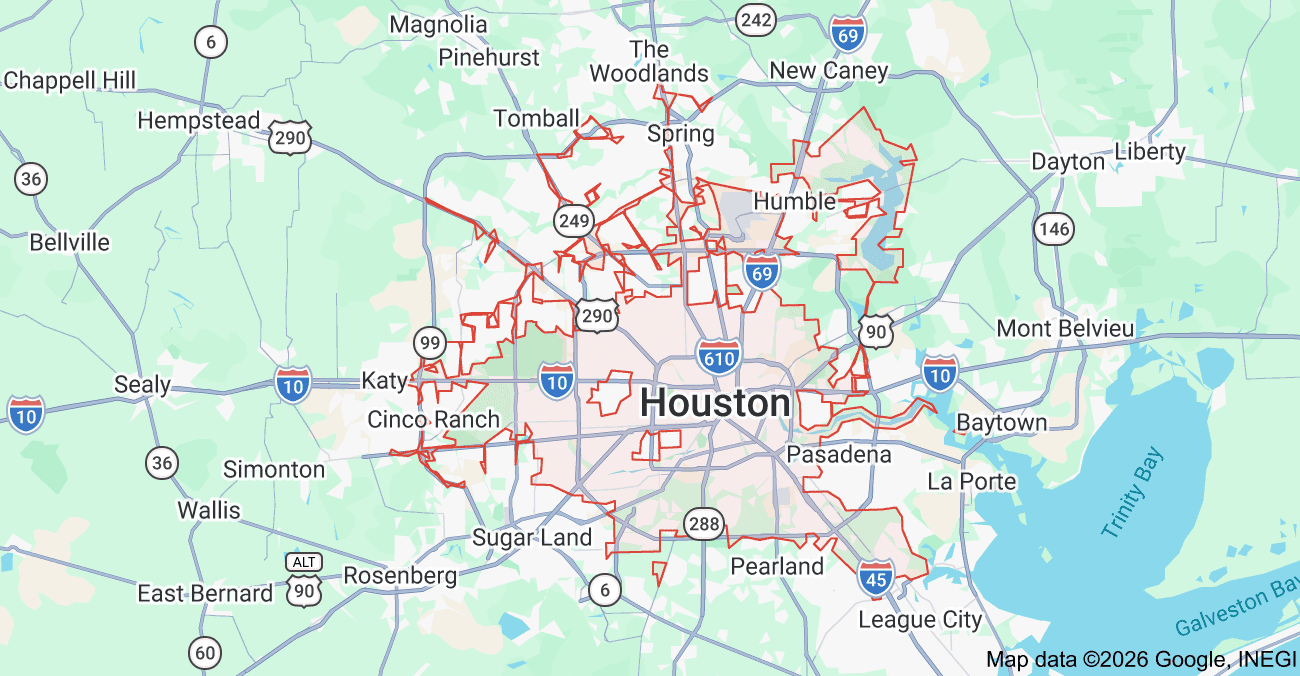 Houston area truck accident map