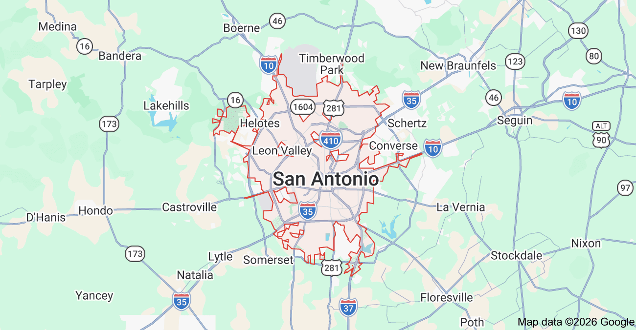 San Antonio area truck accident map