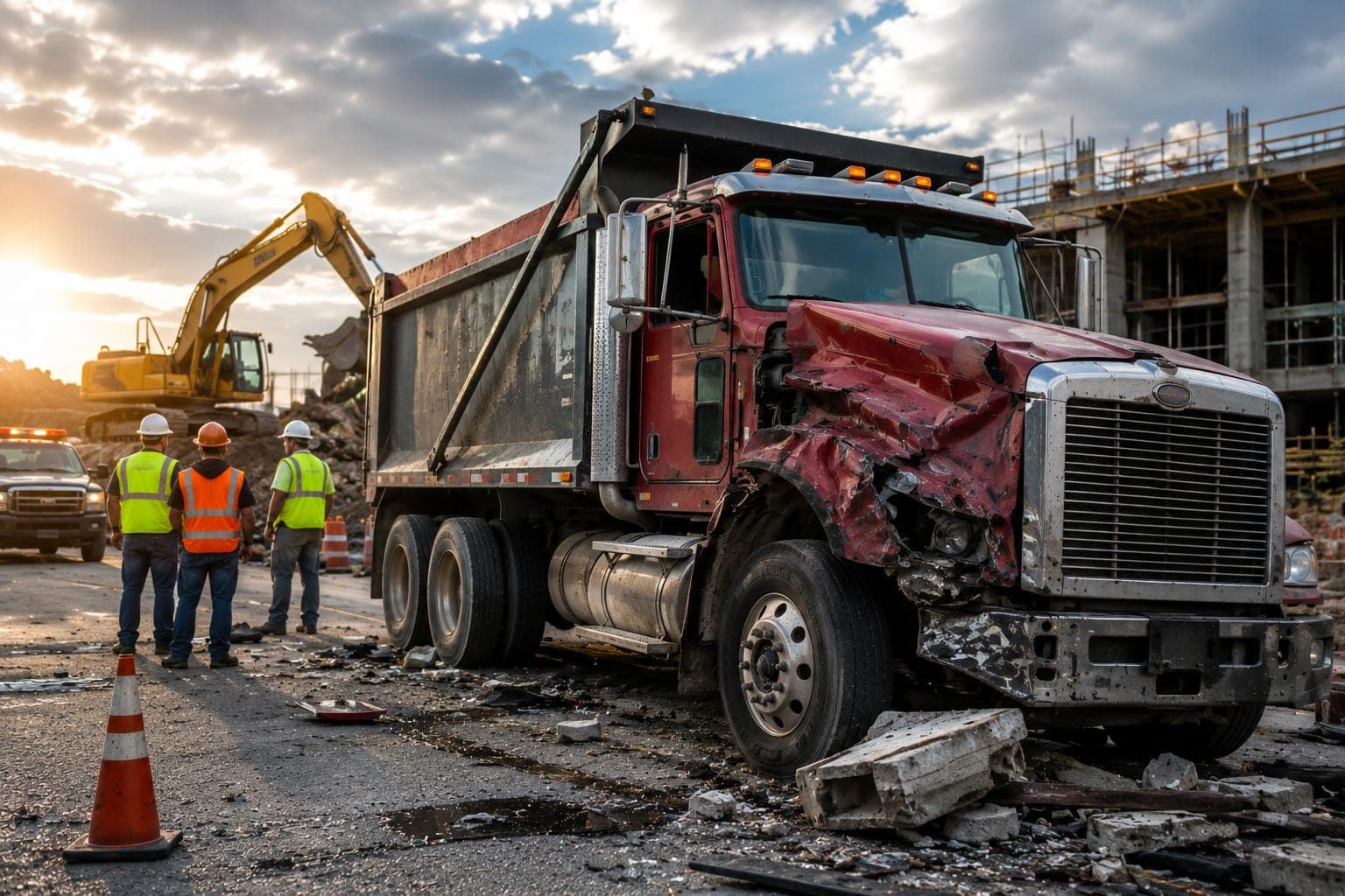 Dump Trucks & Construction